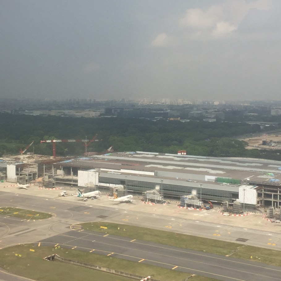 Changi Airport at take-off