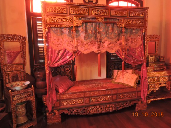 The master bedroom at the Peranakan Mansion