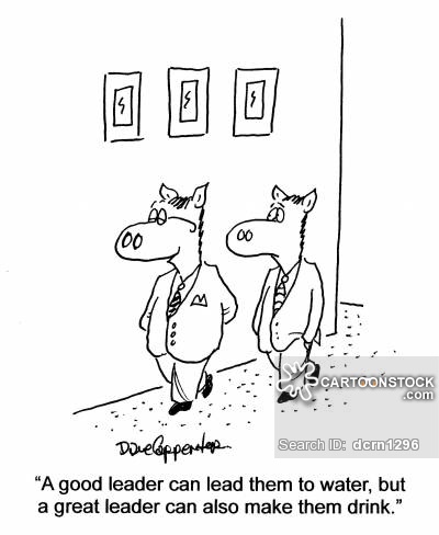 'A good leader can lead them to water, but a great leader can also make them drink.'